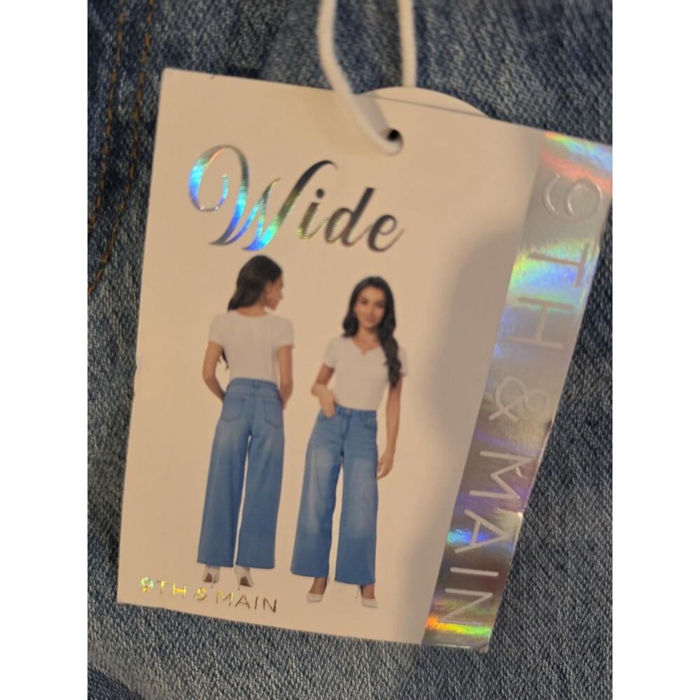NWT 9th & Main Wide Leg Jeans Light Wash Women's Size 12 32x28 New with Tags